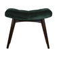 Nordic Emerald Cotton Velvet Curved Bench