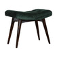 Nordic Emerald Cotton Velvet Curved Bench