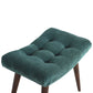 Nordic Emerald Cotton Velvet Curved Bench