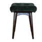 Nordic Emerald Cotton Velvet Curved Bench