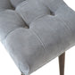 Nordic Grey Cotton Velvet Curved Bench