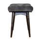 Nordic Grey Cotton Velvet Curved Bench
