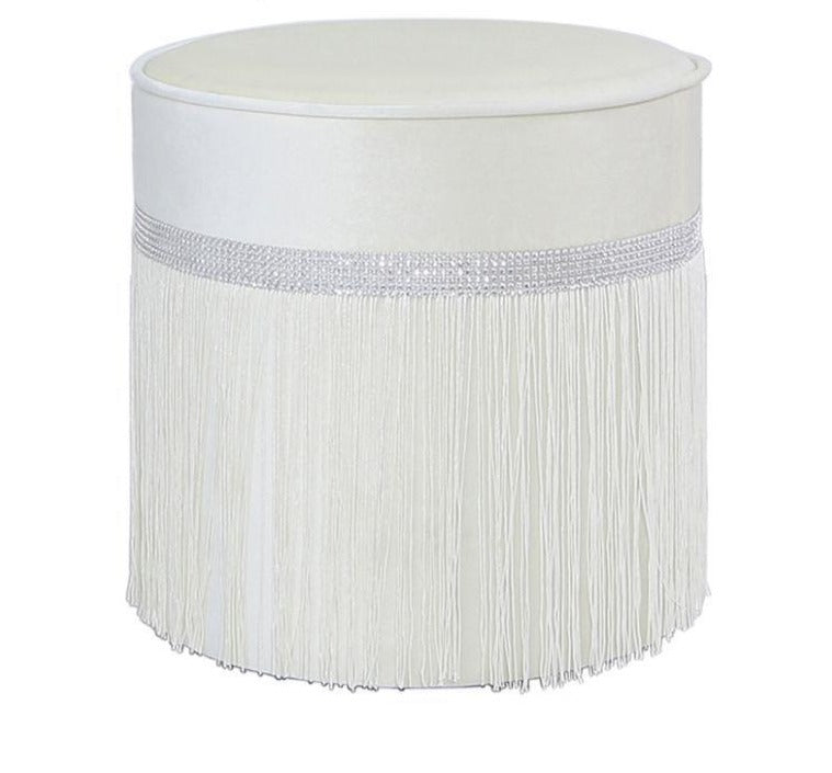 Beau Round Stool with Diamante Band *(Available in 3 colours)
