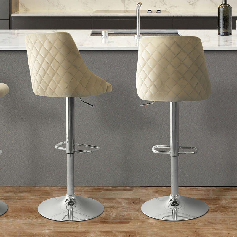 Oakley Champagne Velvet Bar Stool