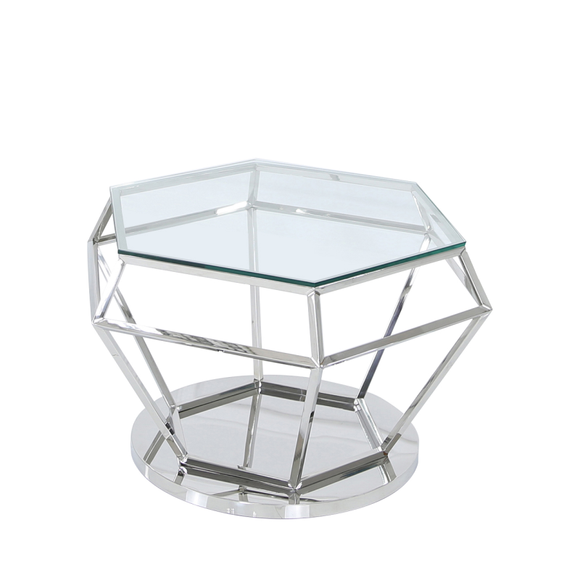 Hexagon Silver Coffee Table