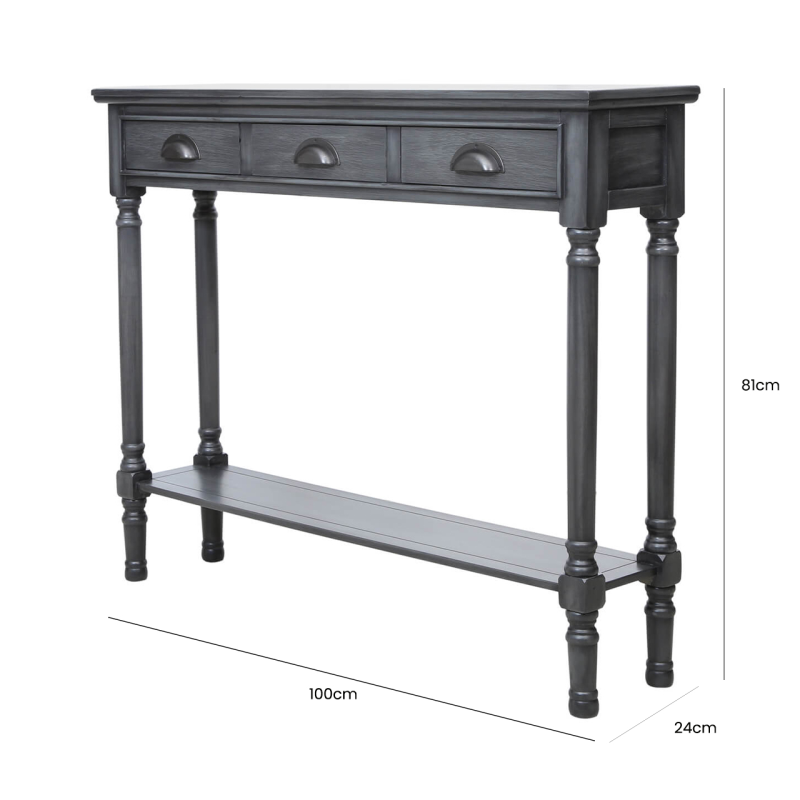 Delta Medium Grey Console Table