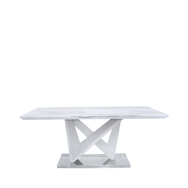 Mara Rectangle Marble Effect Dining Table – Deccori Home