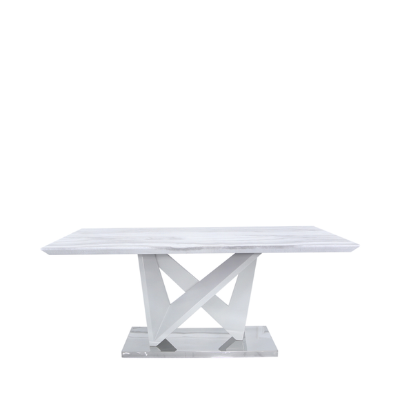 Mara Rectangle Marble Effect Dining Table