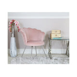 Light Pink Shell Back Dining Chair