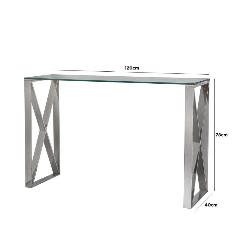 Zen Stainless Steel Console Table
