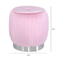Gage Blush Pink Round Footstool