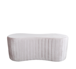 Pax Tufted Bench *(Available in Soft Pink or Silver)