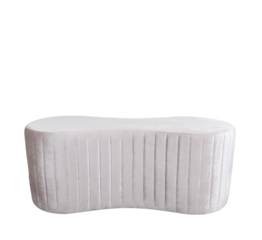 Pax Tufted Bench *(Available in Soft Pink or Silver)