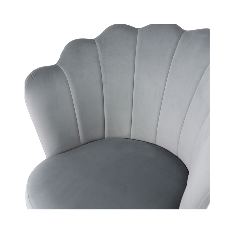 Grey Shell Back Dining Chair