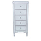Vienna Silver Trim 5 Drawer Tallboy