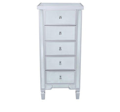 Vienna Silver Trim 5 Drawer Tallboy