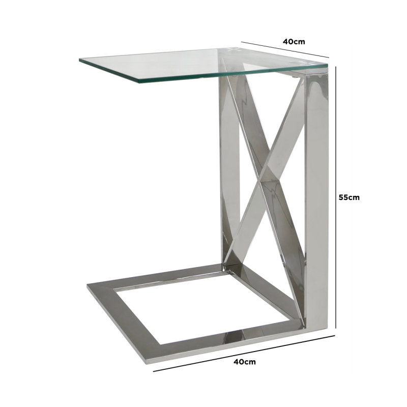 Zen Stainless Steel Sofa Table