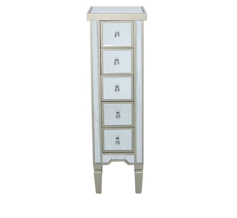 Vienna Dark Champagne 5 Drawers Tallboy
