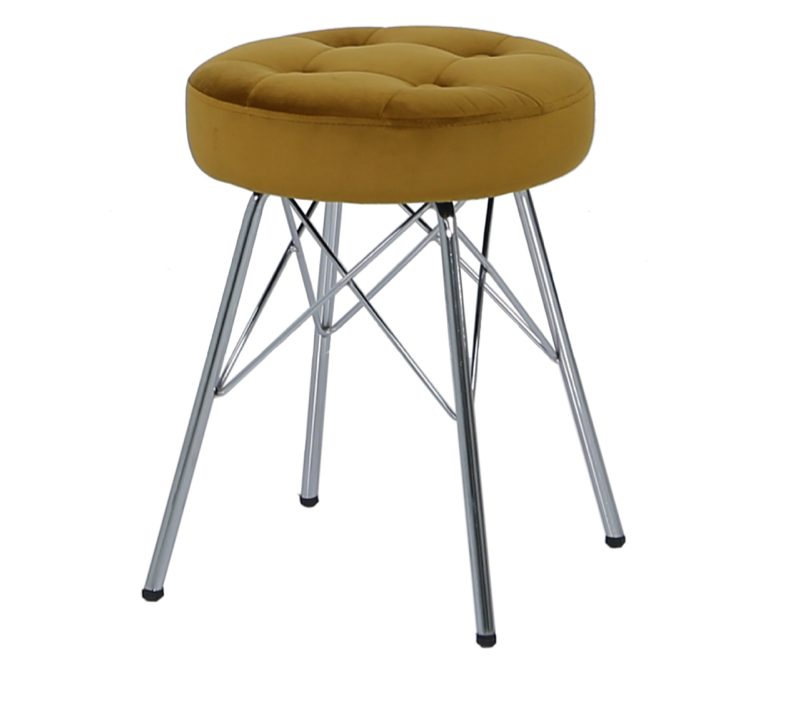 Eve Light Pink Tufted Stool *(Also available in various colours)