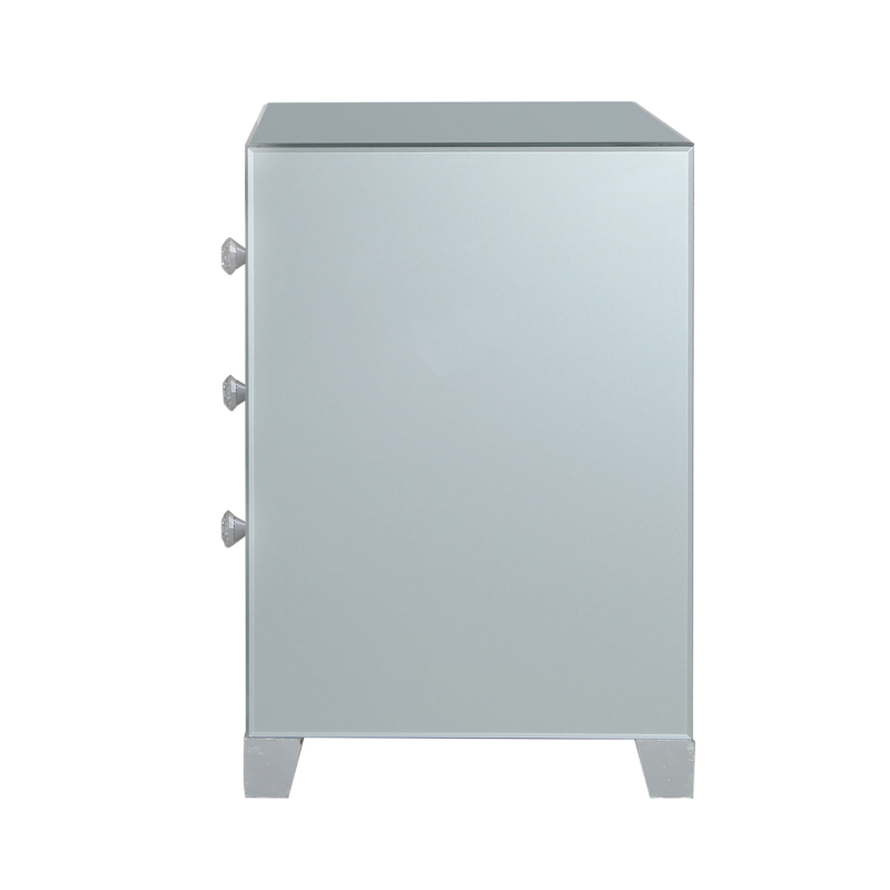 Harlem Grey Mirror Bedside Table