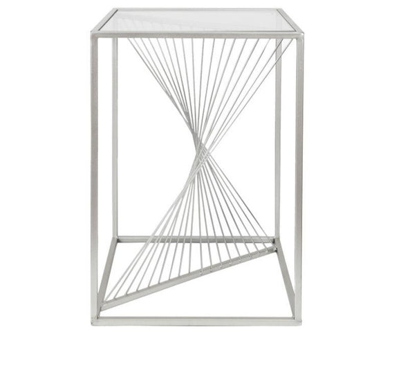 Moon Silver End Table