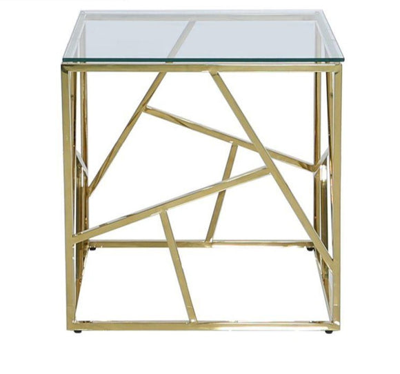 Gold Metal End Table