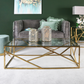 Gold Metal Coffee Table