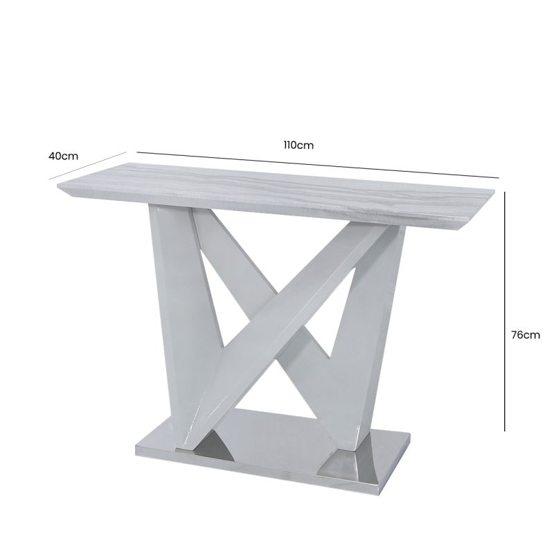 Mara Marble Effect Console Table