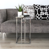 Henry C-shaped Silver  Sofa Table