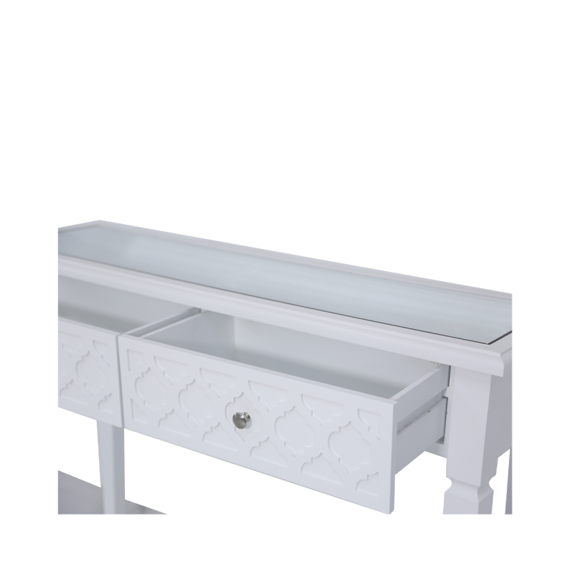 Casablanca White Console Table