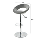 Oliver Grey Velvet Bar Stool
