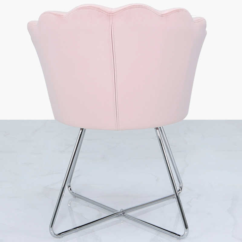 Light Pink Shell Back Dining Chair