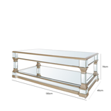 Zeus Champagne Mirrored Coffee Table