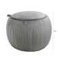 Tate Grey Round Storage Stool