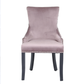 Chester Pink Velvet Dining Chair With Ring Diamond Back