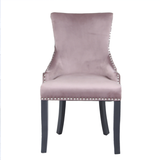 Chester Pink Velvet Dining Chair With Ring Diamond Back