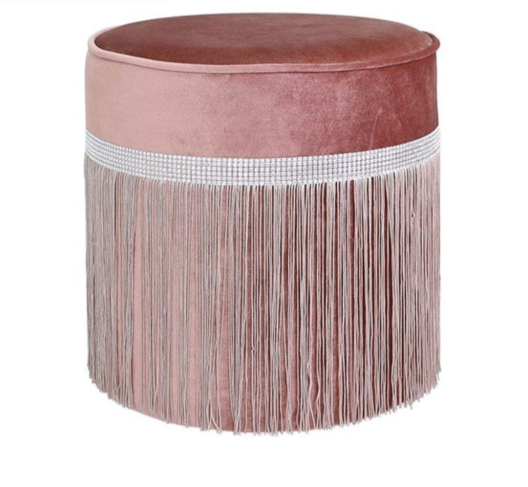 Beau Round Stool with Diamante Band *(Available in 3 colours)