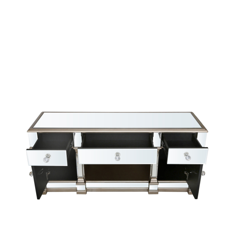 Glam Medium Champagne Mirrored Media Unit