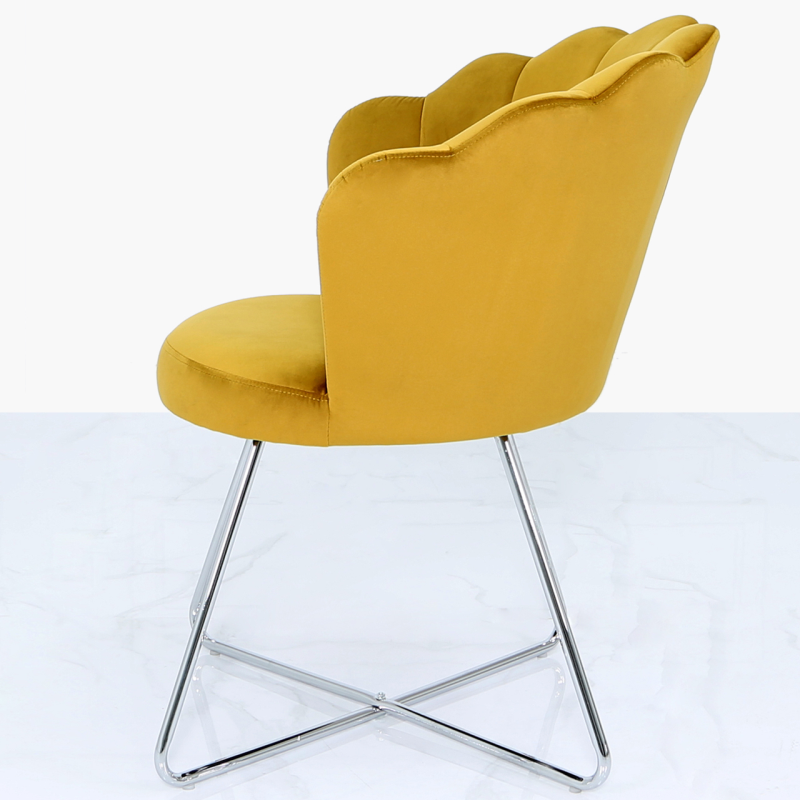 Mustard Yellow Shell Back Dining Chair