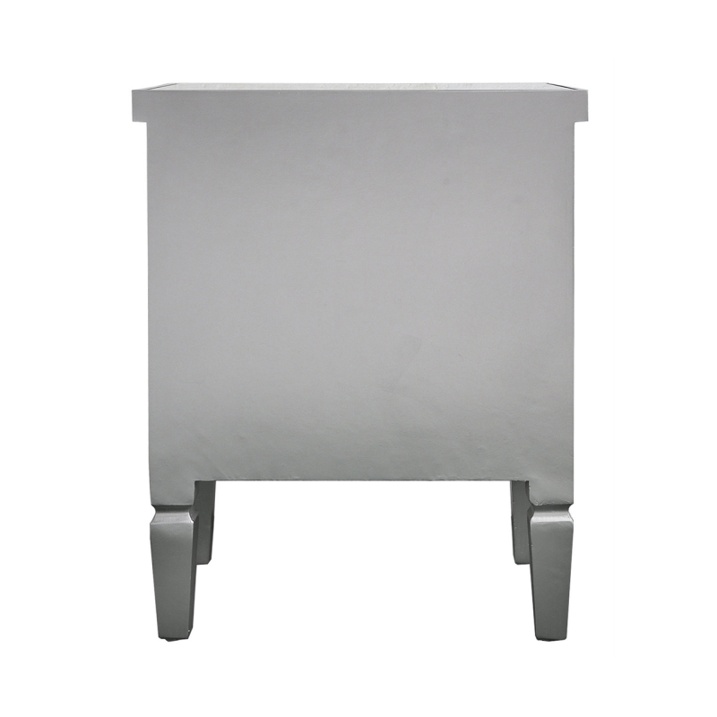 Vienna Silver Trim Bedside Table