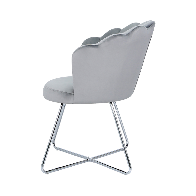 Grey Shell Back Dining Chair
