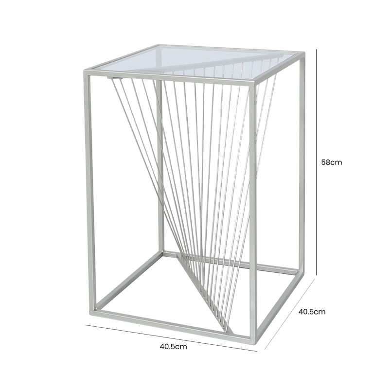 Moon Silver End Table