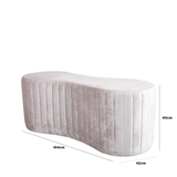 Pax Tufted Bench *(Available in Soft Pink or Silver)