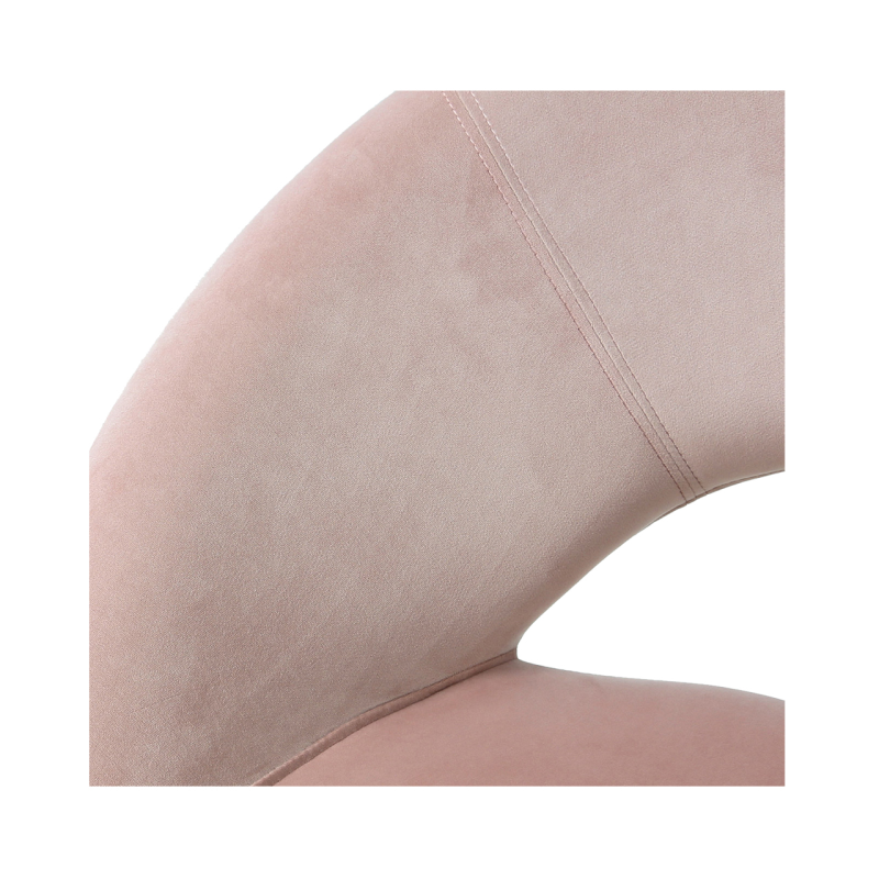 Oslo Chrome and Pink Velvet Chair