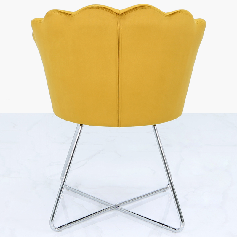 Mustard Yellow Shell Back Dining Chair