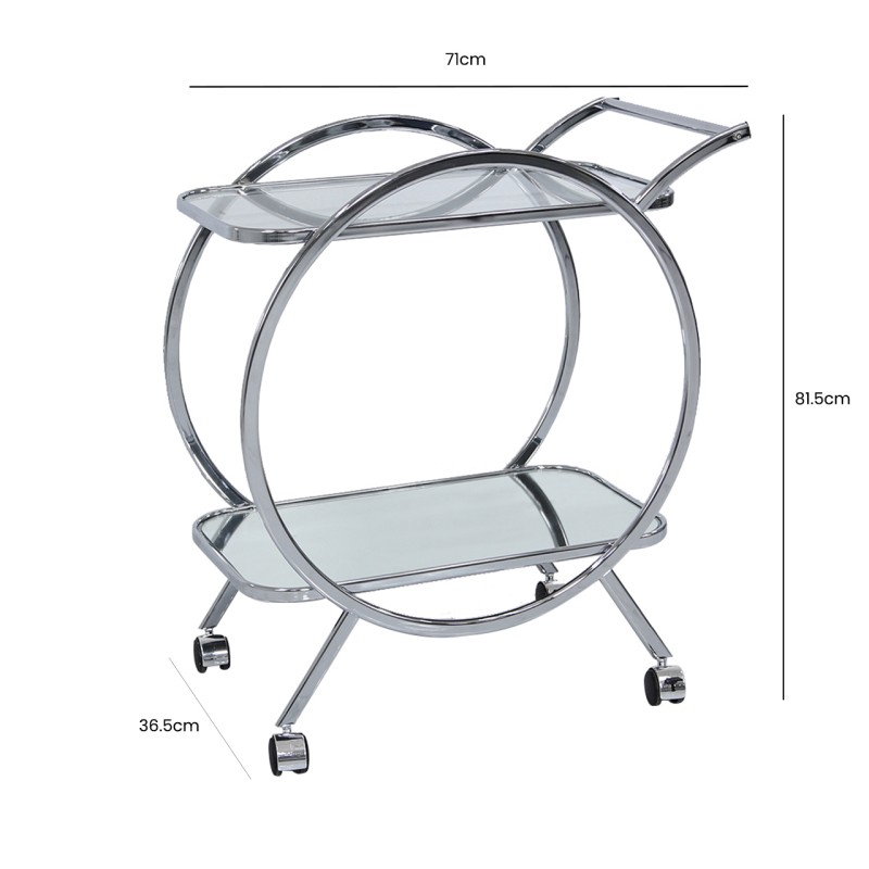 Henry Mirror Drinks Trolley