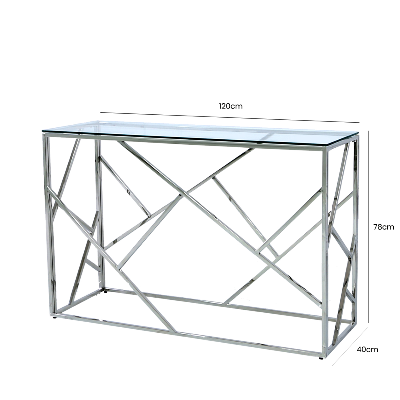 Stainless Steel Metal Console Table