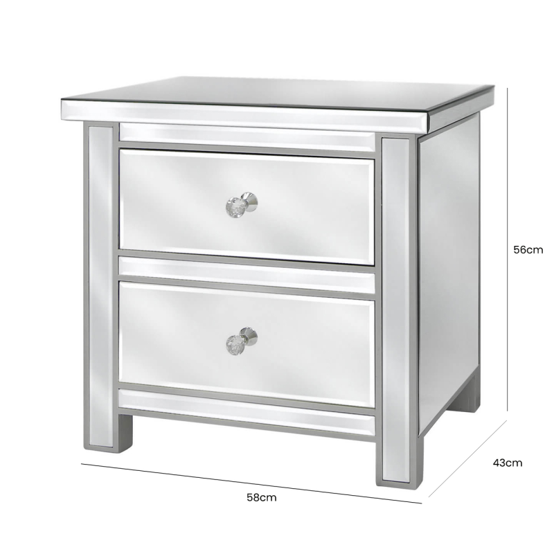 New Classic Mirror Bedside Table