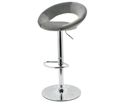 Oliver Grey Velvet Bar Stool