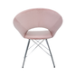 Oslo Chrome and Pink Velvet Chair